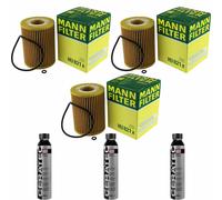 3X MANN-FILTER Filtro Olio HU 821 X + 3X LIQUI MOLY Cera Tec 3721