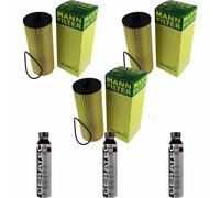 3X MANN-FILTER Filtro Olio HU 945/2 X + 3X LIQUI MOLY Cera Tec 3721