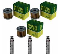 3X MANN-FILTER Filtro Olio MH 51 + 3X LIQUI MOLY Cera Tec 3721