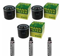 3X MANN-FILTER Filtro Olio W 6018 + 3X LIQUI MOLY Cera Tec 3721