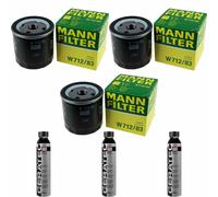 3X MANN-FILTER Filtro Olio W 712/83 + 3X LIQUI MOLY Cera Tec 3721