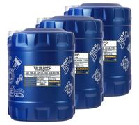 3x MANNOL 10 Litro TS-18 15W-40 CK-4 Leichtlauf-Motoröl Api CK-4 / Sn Acea E7/E9