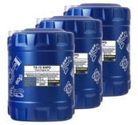 3X MANNOL 10L TS-15 SHPD 20W-50 Olio Motore API CI-4/SL ACEA E7 A3/B4 JASO DH-1