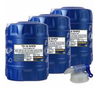 3x MANNOL 20 Litro TS-18 15W-40 CK-4 Leichtlauf-Motoröl Api CK-4 / Sn Acea E7/E9