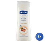 3x Mantovani Bagno 400 Ml. Latte & Karite Emolliente