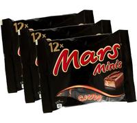 3x Mars Minis 227g -Barrette di Cioccolato al Latte con Ripieno di Caramello Mou