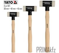 3X Martello Antivibrazioni Set Martelli Ø 30, 40, 45Mm YATO