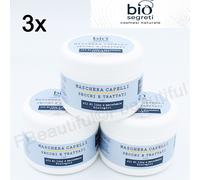 3x Maschera Capelli secchi e trattati Bio con olio di lino e macadamia Biologici