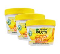 3x Maschera HAIR FOOD BANANA Nutriente, Per Capelli Secchi. La formula è fatta con il 98% di ingredienti di origine naturale. Triplo Uso: Balsamo, Maschera e Trattamento Senza Risciacquo 390ml