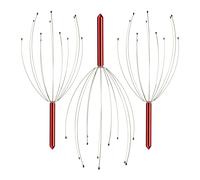 3x massaggiatore testa ragno spider 12 bracci gratta-testa capo metallo rosso