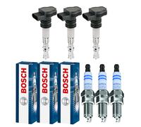 3x Maxgear Bobina Accensione + Bosch Candela per Suzuki Alto Gf 1.0 LPG