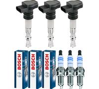 3x Maxgear Bobina + Bosch Candela per Smart Fortwo Cabrio 451 1.0 Turbo Dischi