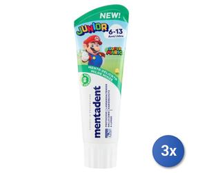 3x Mentadent Dentifricio 75 Ml. J. Junior Sup Mario