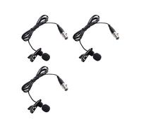 3X Microfono Lavalier Professionale per Trasmettitore Bodypack Wireless Amost 3 Pin XLR