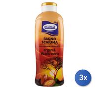 3x Mil Mil Bagno 1000 Ml. Argan & Ebano Nero