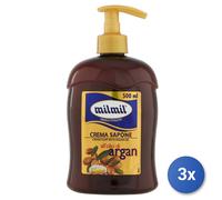3x Mil Mil Sapone 500 Ml. Olio Di Argan