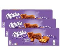 3X Milka Tender Cow Tortino Soffice al Cacao con Pezzi di Cioccolato al Latte 140g