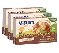 3X Misura Cornetti Integrali Ricchi di Fibre per fibrextra 246g