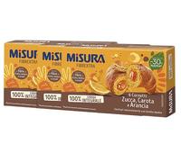 3X Misura Fibrextra Cornetti a Zucca, Carota e Arancia 100% Farina Integrale 308gr [3 Confezioni]