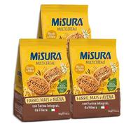 3X Misura Multicereale Biscotti con Farina Integrale, Farro, Mais e Avena Ricchi di Fibre 330g
