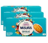 3X Misura Tortine alla Ciliegia e Mirtillo Senza Latte e Uova per privolat 290g