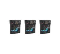 3X Mixer Audio Portatile Mixer Professionale A 4 Canali Console DJ con Effetto Riverbero per Karaoke USB Live Stage KTV
