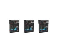 3X Mixer Professionale A 4 Canali Mixaggio Audio Console DJ con Effetto Riverbero per Karaoke Da Casa USB Live Stage KTV