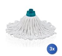 3x Mocio Leifheit 52070 Classic ricambio Mop cotton bianco