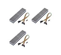 3X Modulo A Matrice di Punti MAX7219 8x8 Display LED A Catodo Comune 5V 4 In 1 con Cavi DuPont per Progetti DIY A