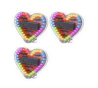 3X Modulo di Luce Lampeggiante A LED RGB A Forma di Cuore Kit Elettronico DIY Lampada Ad Acqua Pratica di Progetto di Saldatura per Studenti
