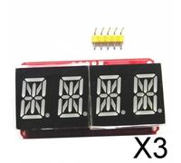 3X Modulo Display LED A Tubo Digitale Rosso 4 Bit Da 0,54 Pollici I2C Per