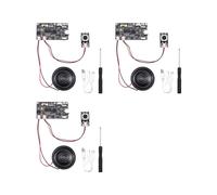 3X Modulo Sonoro Registrabile 8M MP3 Pulsante di Controllo Scheda Lettore Musicale Vocale con Altoparlante per Biglietti di Auguri DIY Regalo di