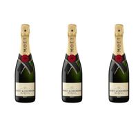 3X Moët & Chandon Brut Imperial, Champagne AOC, Set da 3 Bottiglie, 375ml Ciascuna