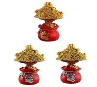 3x Money Tree Feng Shui Ornaments Table Top Lucky Tree Home Office Decor