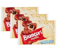 3X Motta Biancori Snack di Cioccolato Bianco con Riso Croccante Biancorì 110g [3 Confezioni]