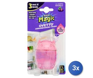 3x Mr.Magic Ovetto Frigorifero Cattura Odori Aceto Deodorante