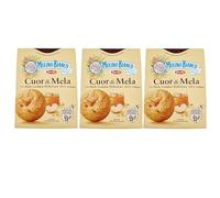 3X Mulino Bianco Cuor di Mela Biscotti con Confettura di Mela Frollini dal Cuore Morbido e Profumato 300gr [3 Confezioni]