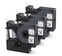 3x Nastro per Etichette MarkField compatibile con Dymo Rhino 18444 Industriale Nastro Viniliche Etichette 12 mm x 5,5 m, Compatibile con Dymo Rhino 4200, 5000, 5200, 6000, ILP219, Nero su Bianco