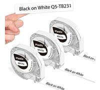 3X Nastro Phomemo P12 bianco 12mm x 4m, etichetta di ricarica in plastica