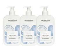 3x Naturaverde Crema Fluida Cocco Vellutante con Acido Ialuronico 400 ml