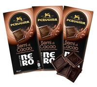 3X Nero Perugina Tavoletta Fondente Extra Semi di Cacao Senza Glutine (Gluten Free) 85gr [3 Confezioni]