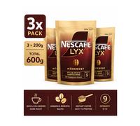 3x Nescafe Lyx Dark Roast ricarica caffè istantaneo 200 g svedese 600 g