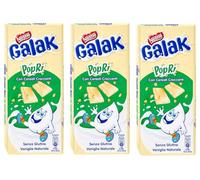 3X Nestle Galak Propri Tavoletta di Cioccolato Bianco con Cereali Croccanti Poprì, Senza Glutine (Gluten Free) 90g [3 Tavolette]