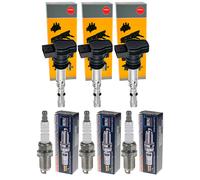 3x NGK Bobina Accensione + Beru Candela per Opel Karl C16 1.0 Astra K B16 1.4