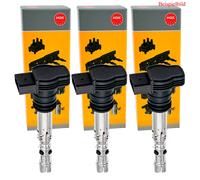 3x NGK Bobine di Accensione per Ford C-Max II Dxa / CB7 Ceù 1.0 Ecoboost Fiesta
