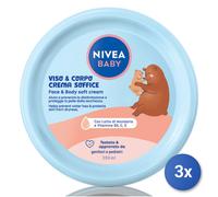 3x Nivea Baby 200 Ml. Crema Soffice Vaso 80529