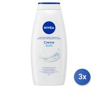 3x Nivea Bagno 750 Ml. Creme Soft