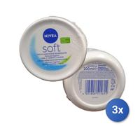 3x Nivea Crema Mani 200 Ml.Vaso Soft