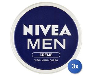 3x Nivea Crema Mani 75 Ml.In Vaso Men 83922 Made In Italy