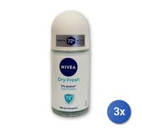 3x Nivea Deodorante Roll-On 50 Ml. Dry Fresh